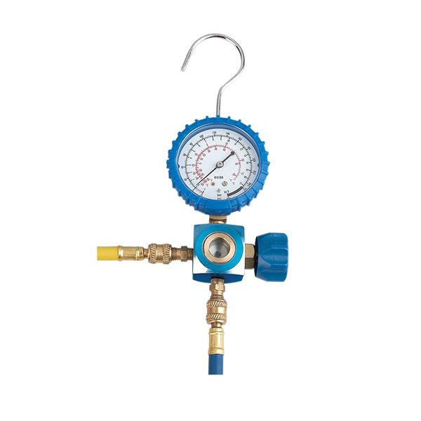 One-valve low pressure manifold gauge
